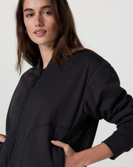 Vuori Halo Basin Bomber Women's Solid Black Jacket