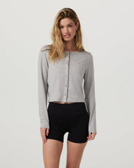 Vuori Halo Cardigan 2.0 Pale Grey Heather