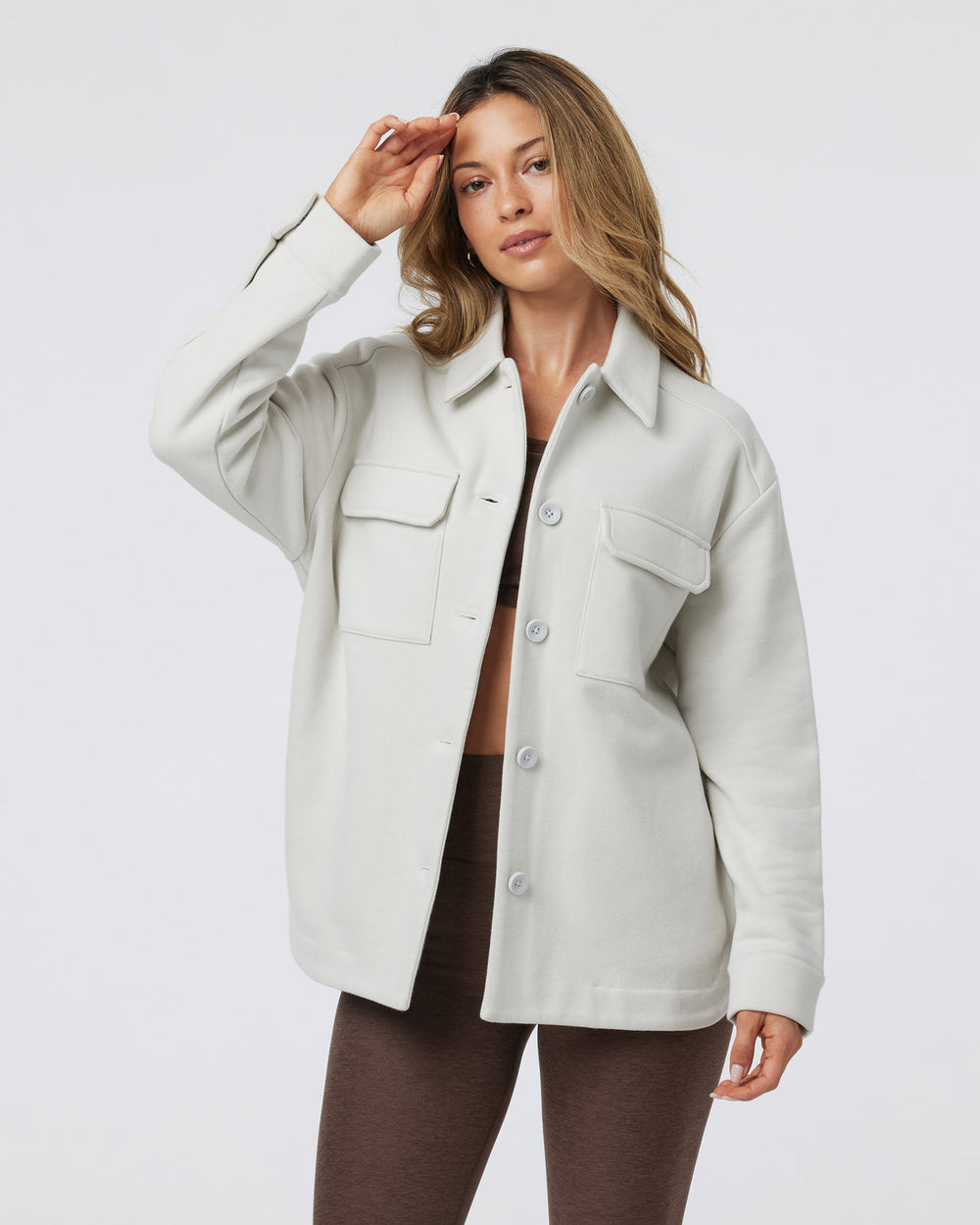Vuori Restore Shirt Jacket Salt French Terry Shirt