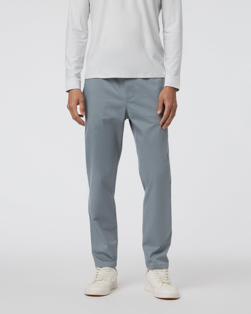 Vuori Fletcher Elastic Waist Pant Athletic Slim Fit 30" Dusty Blue
