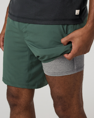 Vuori Kore Short Lined 7" Men's Agate Green Athletic Shorts