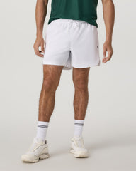 Vuori Crosscourt Short Unlined 5" Men's White Tennis Shorts
