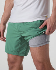 Vuori Kore Short Lined 7" Men's Hedge Green Athletic Shorts
