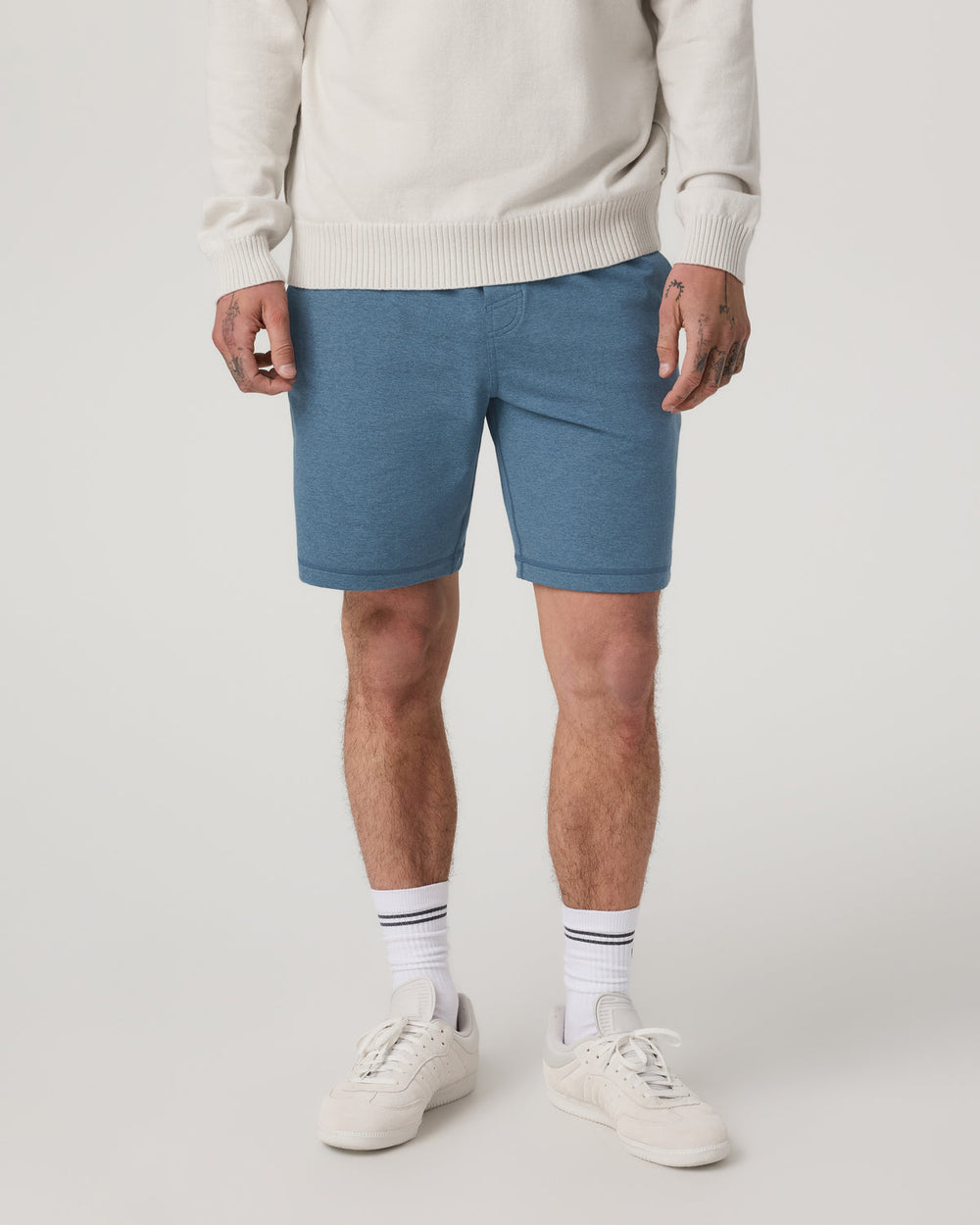 Vuori Coronado Short 8" Men's Pool Blue Heather Lounge Short