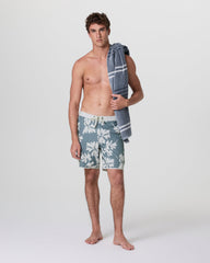 Vuori Cruise Boardshort Dusty Blue Plumeria