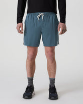 Vuori Trail Short 2.0 Pacific/Heather Grey Running Shorts