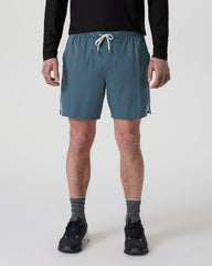 Vuori Trail Short 2.0 Pacific/Heather Grey Running Shorts