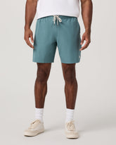 Vuori Banks Session Short Unlined 7" Bluegrass Linen Texture
