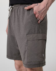 Vuori Sunday Performance Utility Short Classic Fit 8" Warm Grey Heather