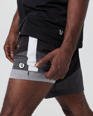 Vuori Kore Short X1 Lined Classic Fit 7" Black/Dark Pewter/Salt