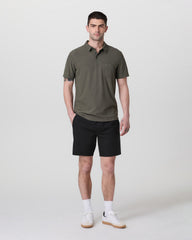 Vuori Cascade Crinkle Elastic Waist Short Classic Fit 8" Black