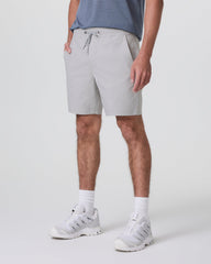 Vuori Cascade Crinkle Elastic Waist Short Classic Fit 8" Fog