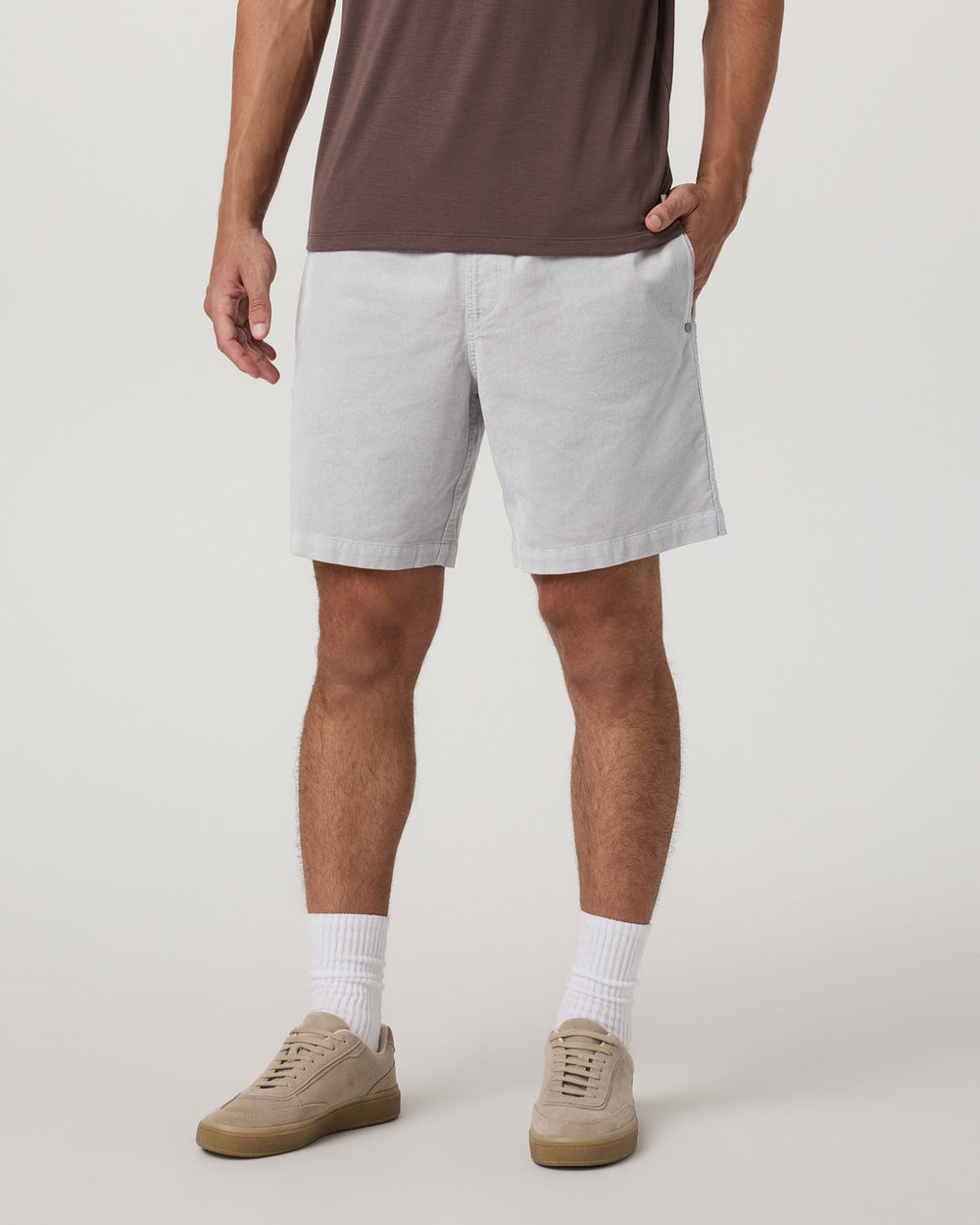 Vuori Optimist Elastic Waist Short 8" Men's Amethyst Grey Short