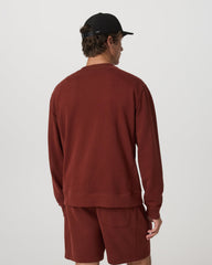 Vuori Cypress Vintage Crew Men's Firebrick Fleece Pullover