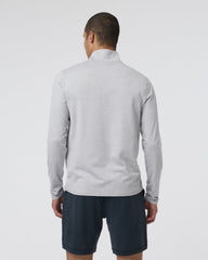 Vuori Ponto Half Zip Mock Neck Light Heather Grey
