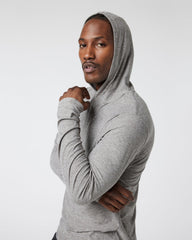 Vuori Strato Tech Hoodie Men's Heather Grey Workout Hoodie