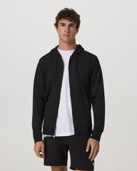 Vuori Coronado Full Zip Hoodie 2.0 Men's Black Heather Jacket
