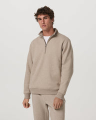 Vuori Seaside Half Zip Men's Acorn Heather Fleece Pullover