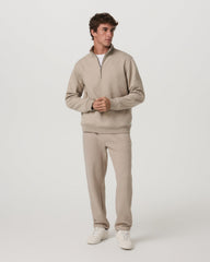 Vuori Seaside Half Zip Men's Acorn Heather Fleece Pullover