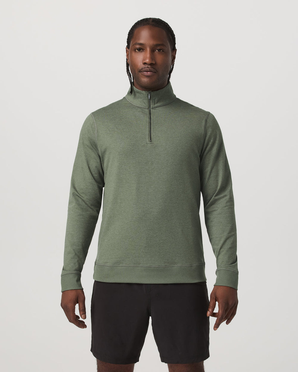 Vuori Coronado Half Zip Men's Light Oregano Heather Pullover