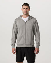 Vuori Ponto Full Zip Hoodie Men's Driftwood Heather Hoodie