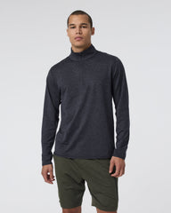 Vuori Ponto Half Zip Mock Neck Charcoal Heather