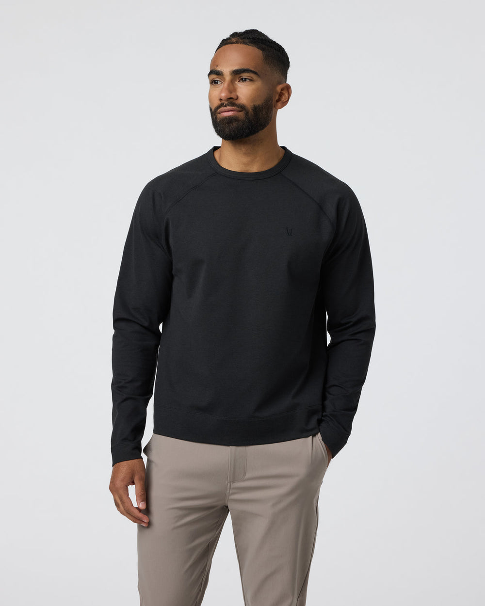 Vuori Coronado Crew Black Heather