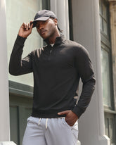 Vuori Coronado Half Zip Black Heather