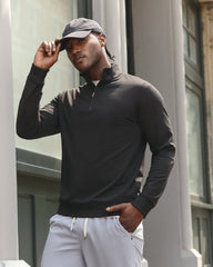 Vuori Coronado Half Zip Black Heather