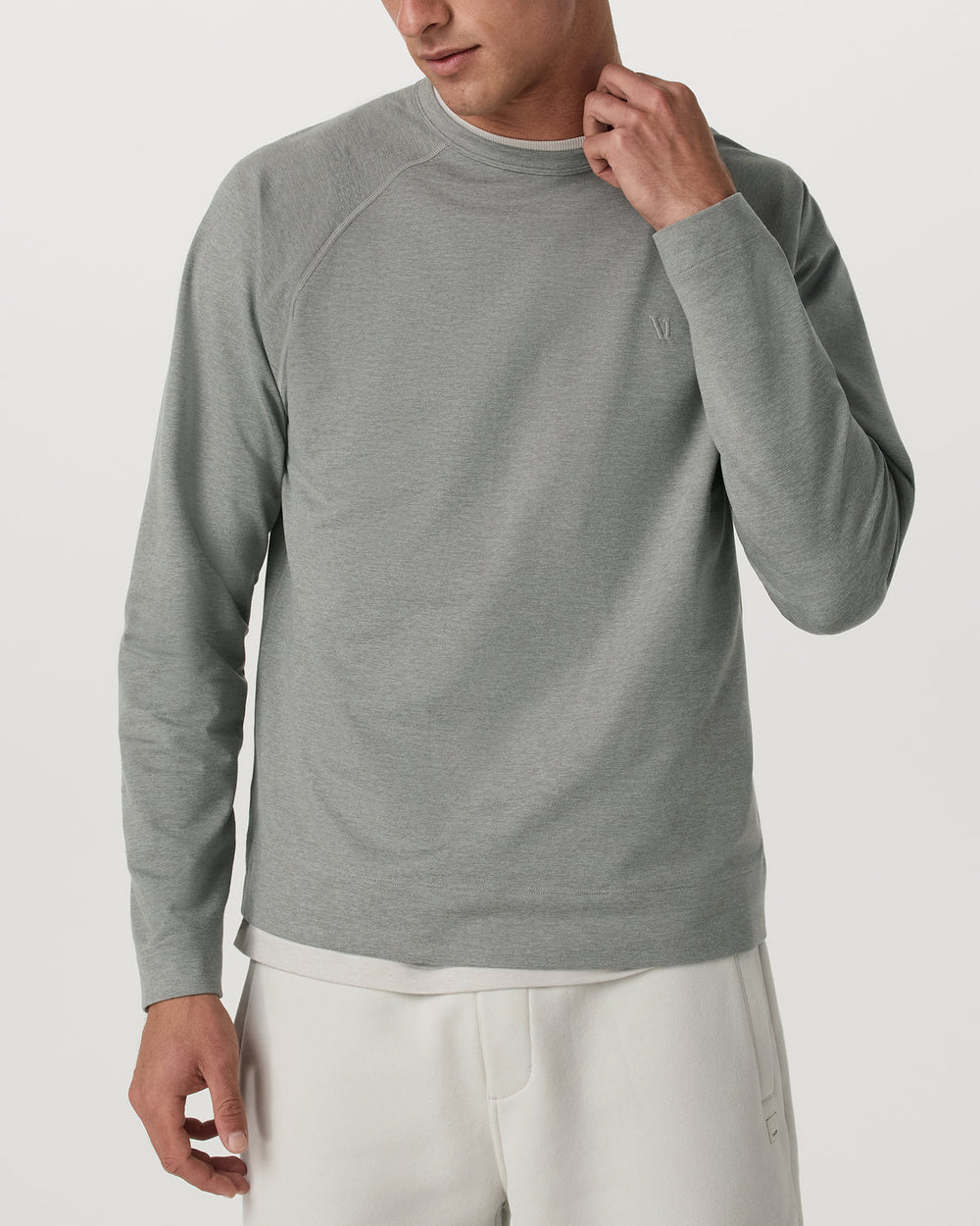 Vuori Coronado Crew - Relaxed Fit Driftwood Heather Crewneck