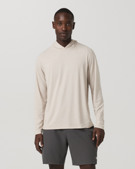 Vuori Men's Long Sleeve Everyday Fitness Hoodie Oatmeal Heather