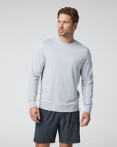 Vuori Ponto Performance Crew Men's Platinum White Pullover
