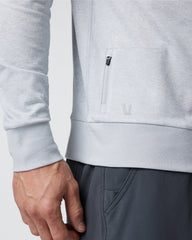 Vuori Ponto Performance Crew Men's Platinum White Pullover