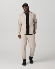 Vuori Men's Coronado Full Zip Hoodie 2.0 Limestone Heather