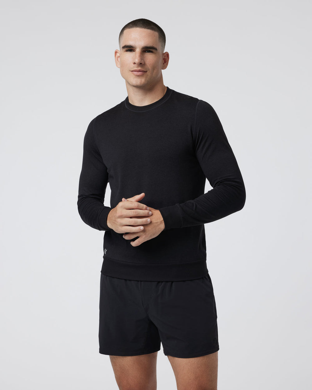Vuori Ponto Performance Crew Men's Black Pullover