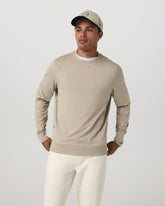 Vuori Ponto Performance Crew Men's Truffle Heather Crew Neck