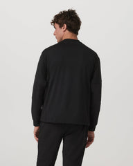 Vuori Coronado Mixed Media Crew Men's Black Heather Crewneck