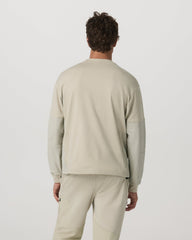 Vuori Men's Coronado Mixed Media Crew Limestone Heather