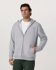 Vuori Seaside Full Zip 2.0 Men's Light Heather Grey Hoodie