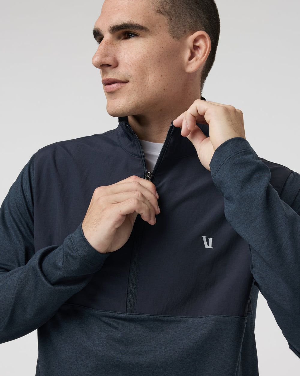 Vuori Sunday Element Half Zip Ink Heather
