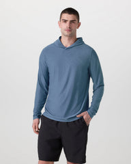 Vuori Strato Tech Hoodie Men's Pool Blue Workout Hoodie