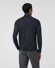 Vuori Ponto Half Zip Mock Neck Ink Heather