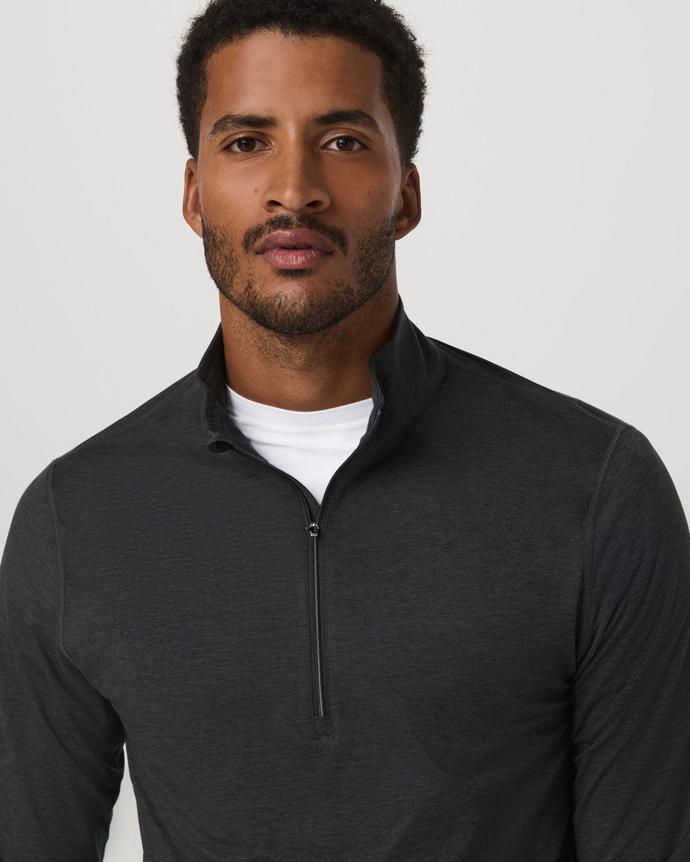 Vuori Ease Performance Half Zip 2.0 Charcoal Heather