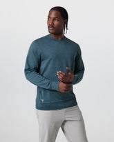 Vuori Ponto Performance Crew Deep Sea Heather Pullover
