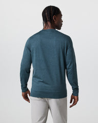 Vuori Ponto Performance Crew Deep Sea Heather Pullover