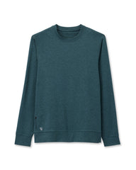 Vuori Ponto Performance Crew Deep Sea Heather Pullover