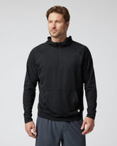 Vuori Ponto Performance Half Zip Hoodie Men's Black Half Zip