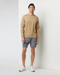 Vuori Ponto Performance Crew Sungold Heather Pullover
