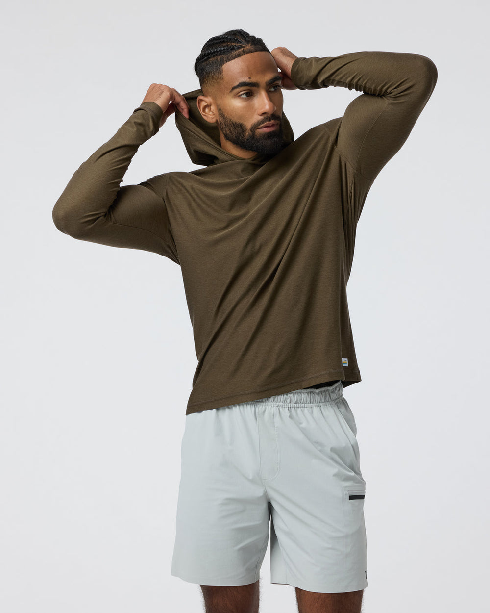 Vuori Strato Tech Hoodie Men's Moss Green Workout Hoodie
