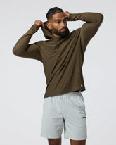 Vuori Strato Tech Hoodie Men's Moss Green Workout Hoodie